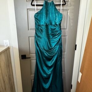 David’s Bridal Halter Dress in Gem